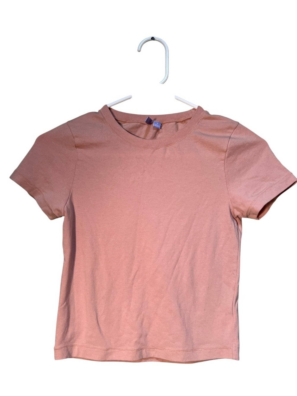 Florence by Mills Women's Sz Small Baby Shrunken Tee Mahogany Beige Brown Cotton